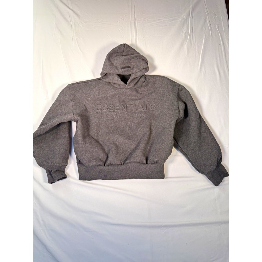 Fear of God Essentials Essentials Gray Pullover Hoodie Logo Hooded Womens XS